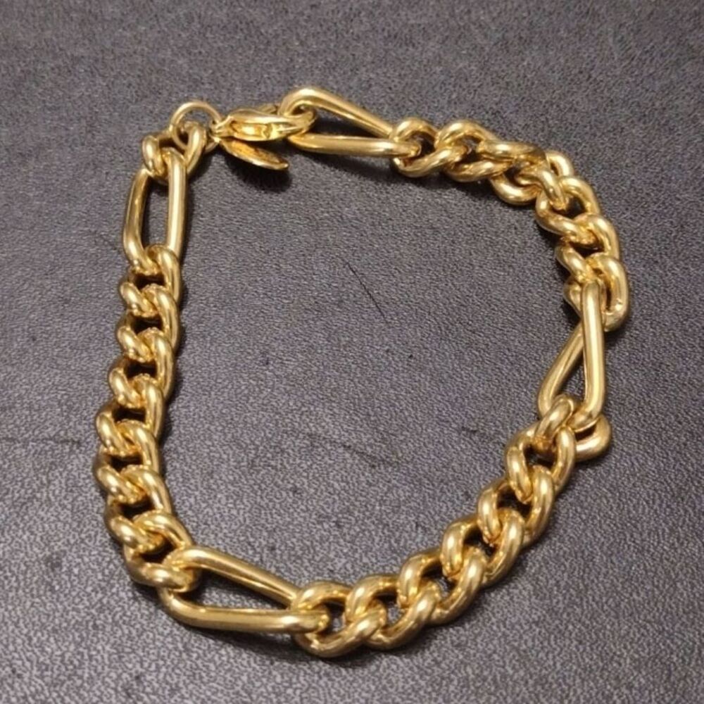 Premier Designs thick chain bracelet 6.75" gold tone